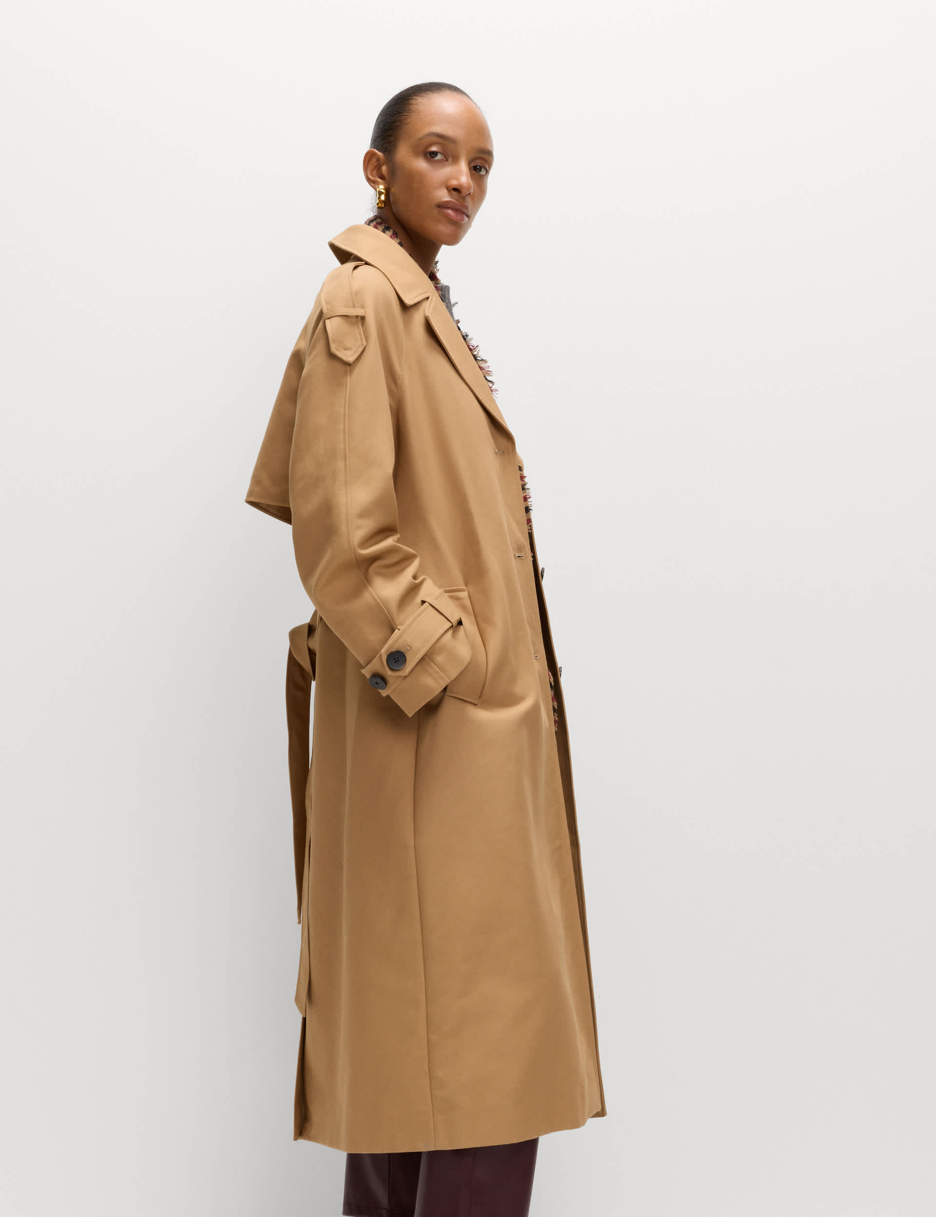 Cotton Rich Belted Longline Trench Coat