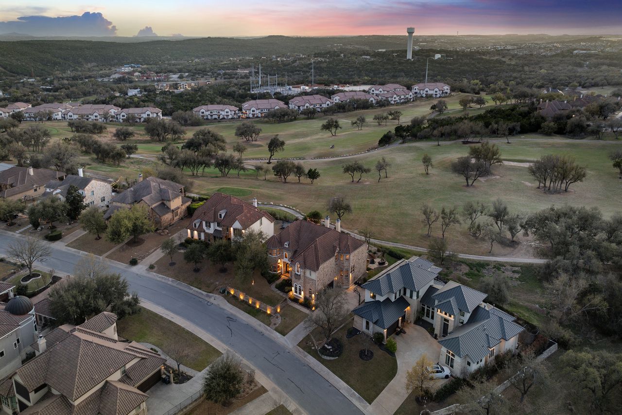 A home for sale in Austin, Texas, by a golf course.