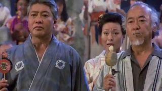 Danny Kamekona and Pat Morita in The Karate Kid Part 2