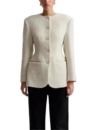 Malina Carol Wool Blend Blazer, Vanilla