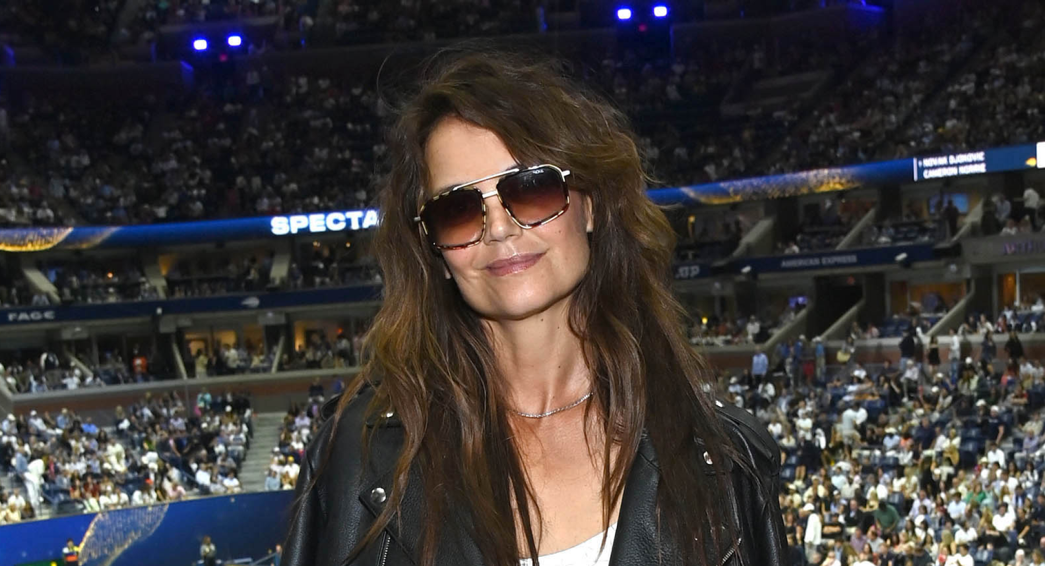 Katie Holmes attending the US Open 2025