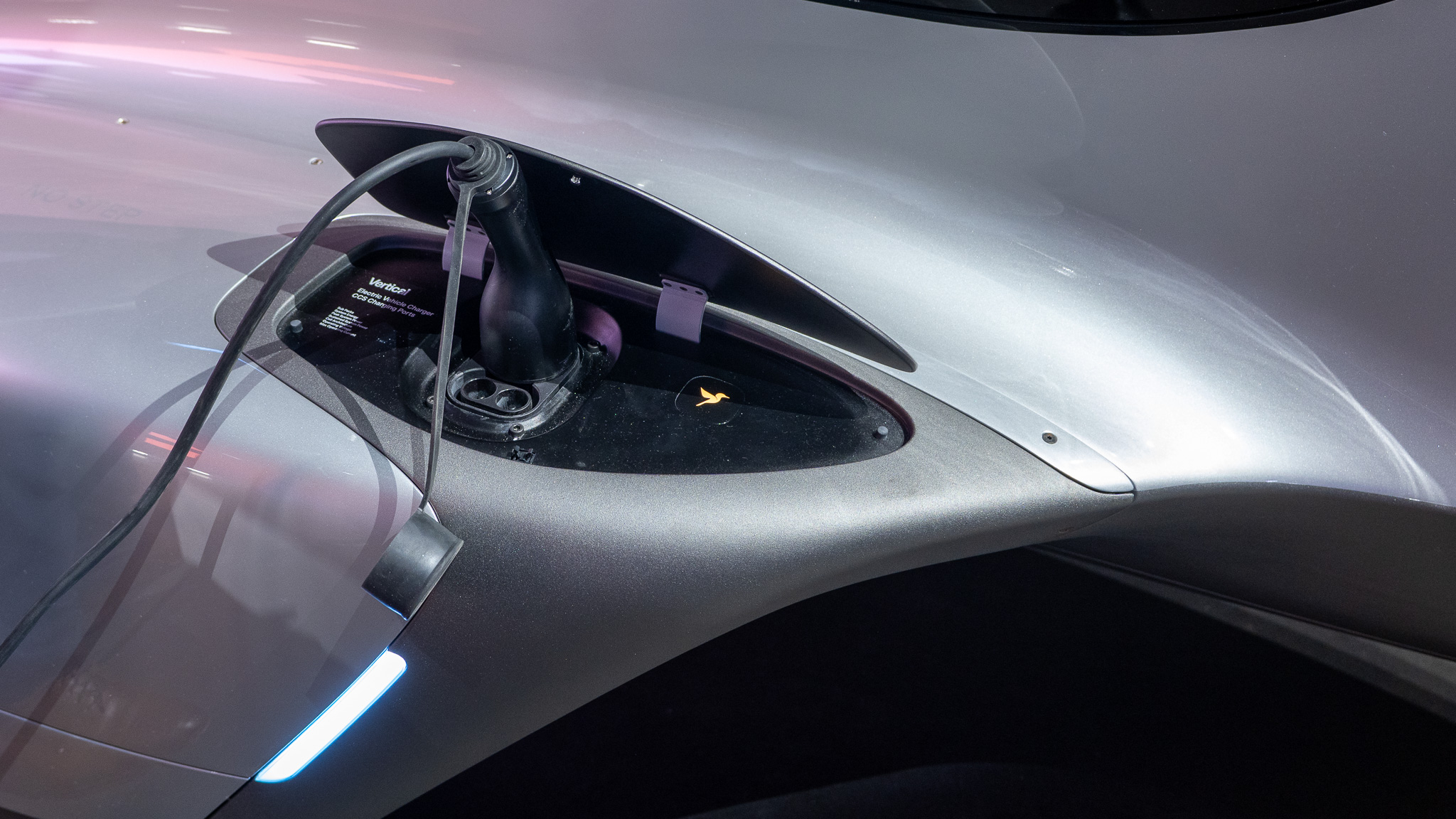 Charging port on the right side of the Vertical Aerospace Valo