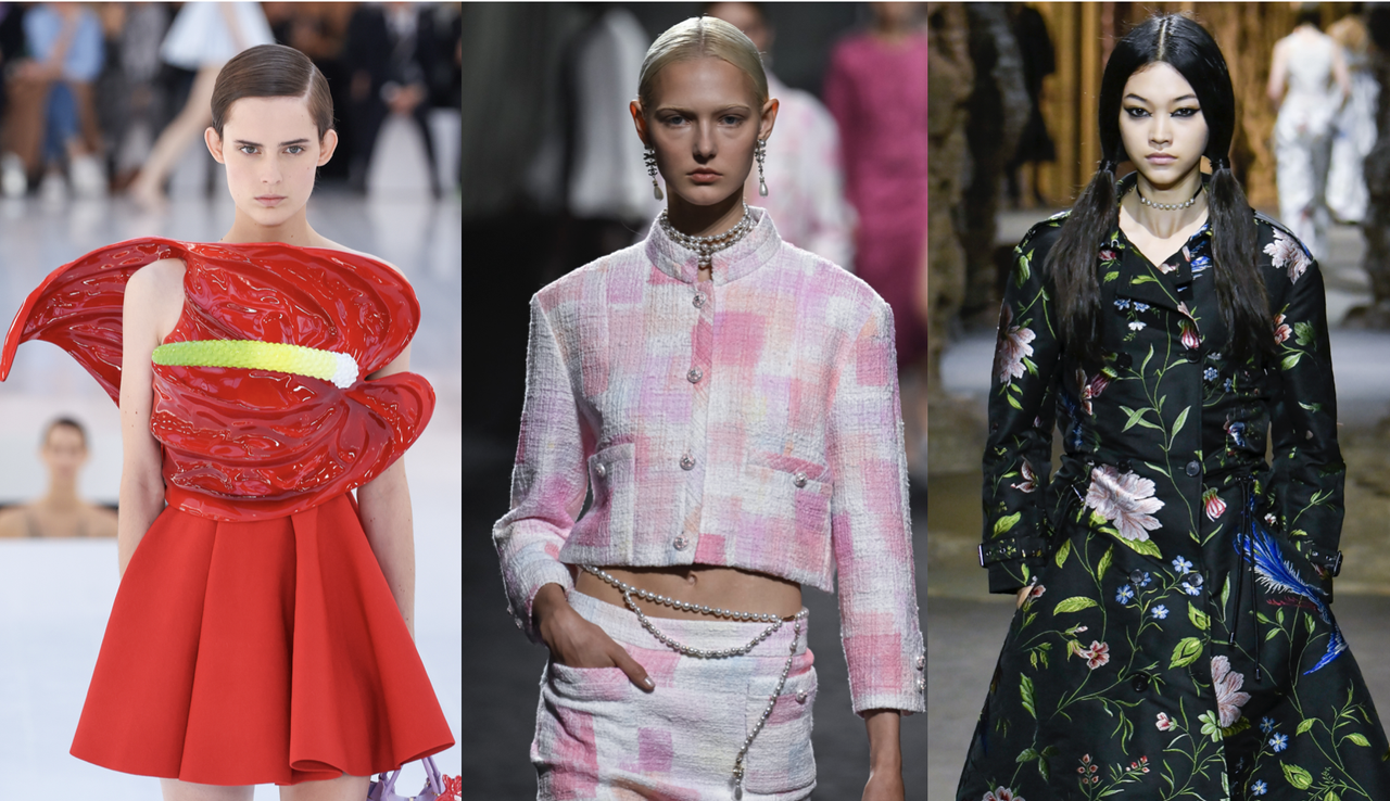 models wearing spring trends on the catwalk