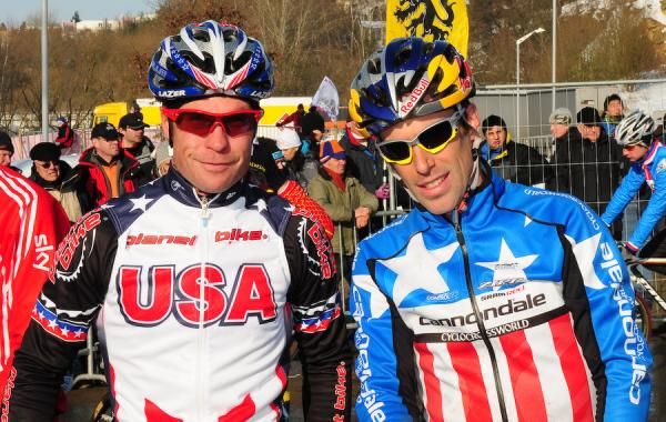 America's top crossers Jonathan Page (L) and current champion Tim Johnson