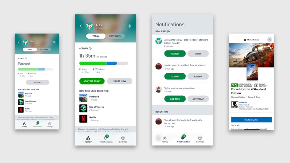 Xbox Family Settings app