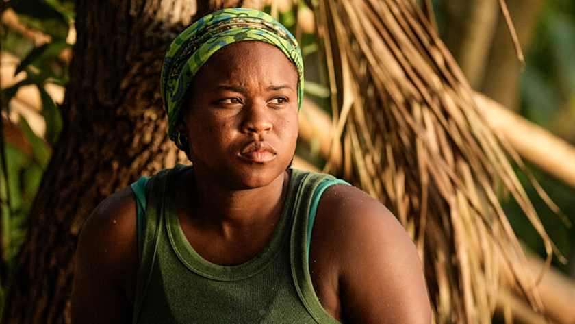 Saiounia “Sai” Hughley staring off into the distance in Survivor 48