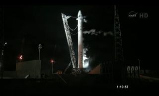 SpaceX Falcon 9 rocket fueled for launch on May 22, 2012.