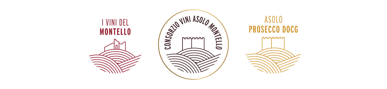 Three logos: 'I Vini del Montello,' 'Consorzio Vini Asolo Montello,' 'Asolo Prosecco DOCG'