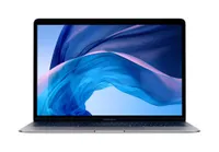 Apple MacBook Air laptop face on on white background showing screen