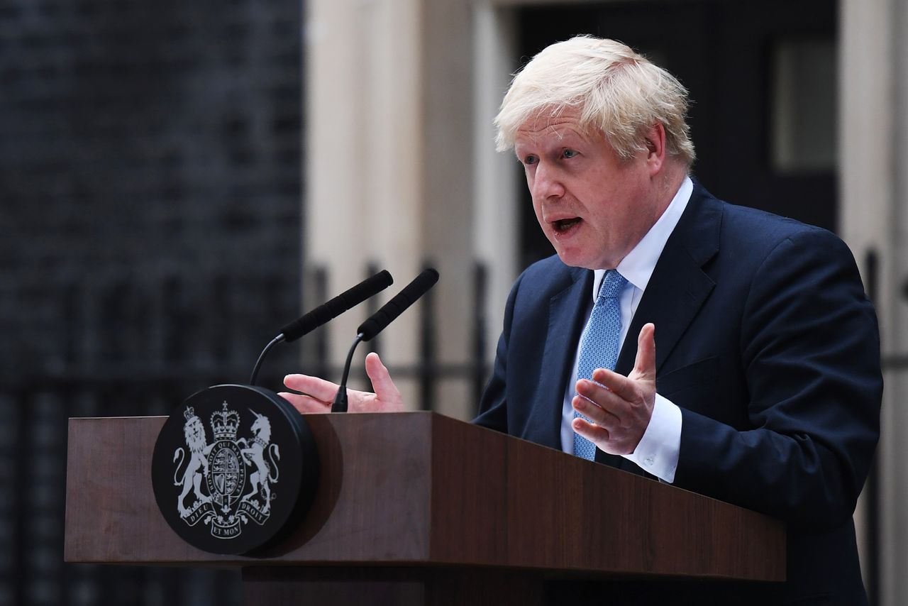 Boris Johnson at 10 Downing Street