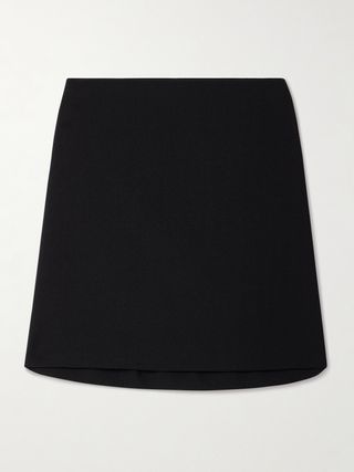 + Net Sustain Wool-Blend Crepe Mini Skirt