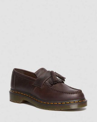 Dr Martens Adrian Crazy Horse Leather Tassel Loafers