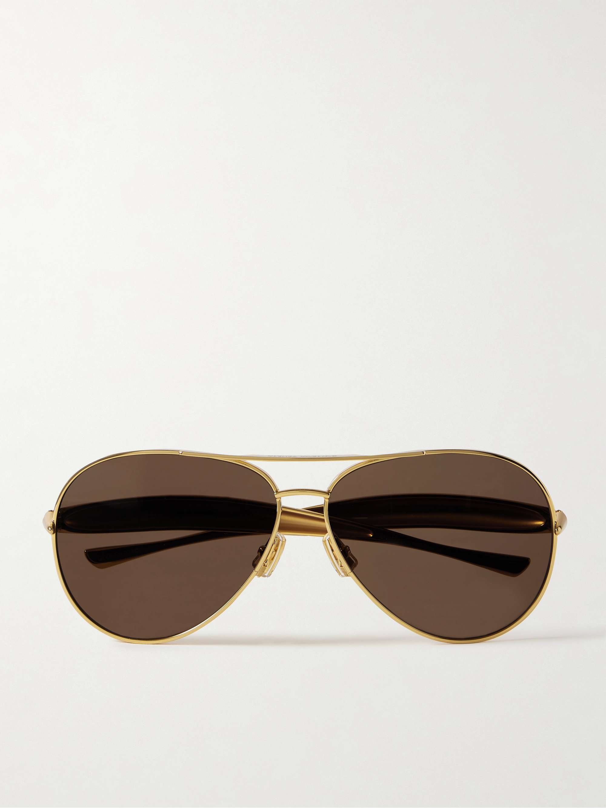 Sardine Aviator-Style Gold-Tone Sunglasses