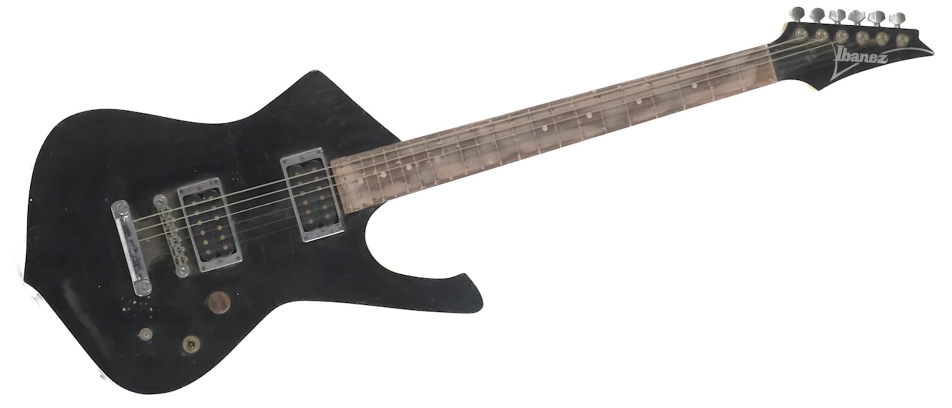 Brendon Small's fretless Ibanez Iceman