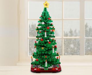 Lego Christmas tree set lifestyle product photo Cyber Monday deal