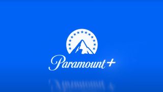Paramount Plus logo on blue background with reflection