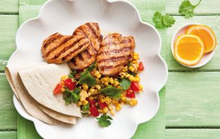 Low calorie meals: Mexican-style pork with corn salsa