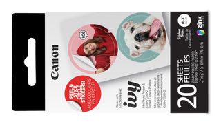 The new circular sticker paper for compatible Canon Ivy cameras and printers