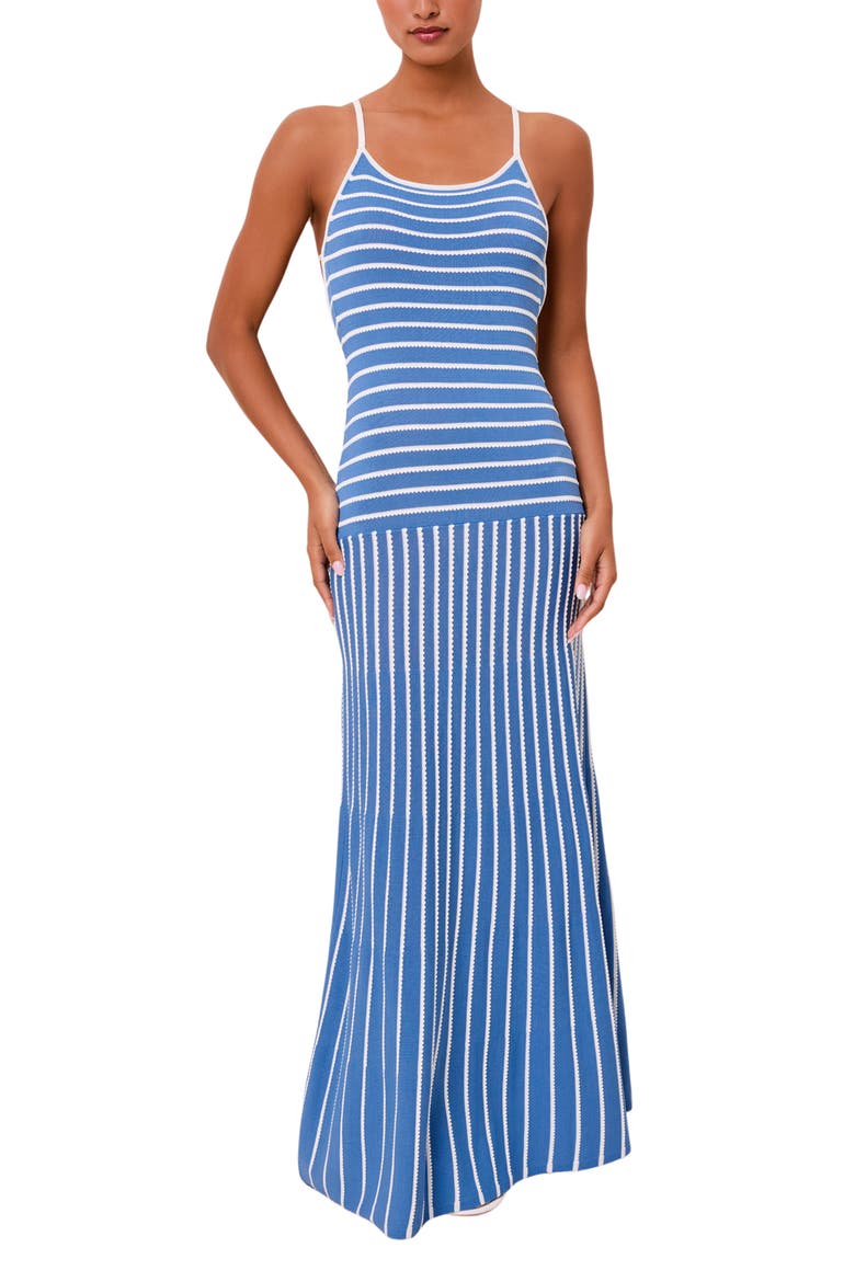 The Lottie Stripe Sleeveless Knit Maxi Dress
