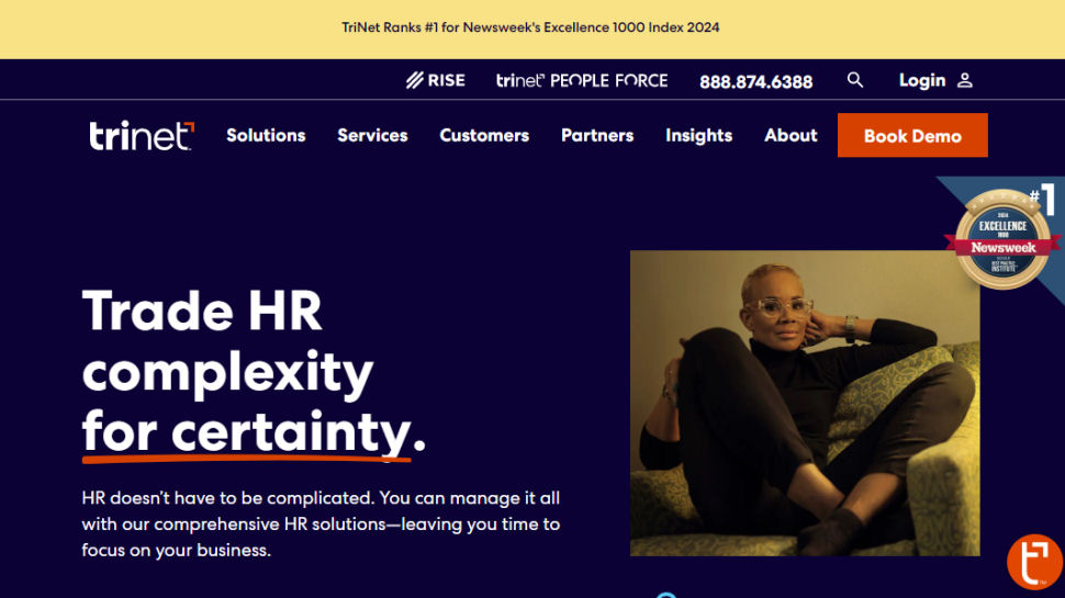 TriNet HR Services website screenshot.