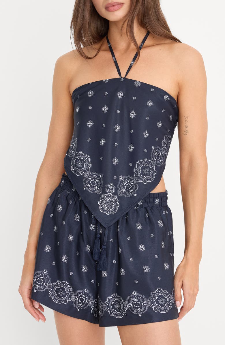 The Recess Halter Neck Handkerchief Top