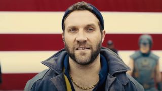 Captain Boomerang (Jai Courtney) walks alongside Task Force X in The Suicide Squad