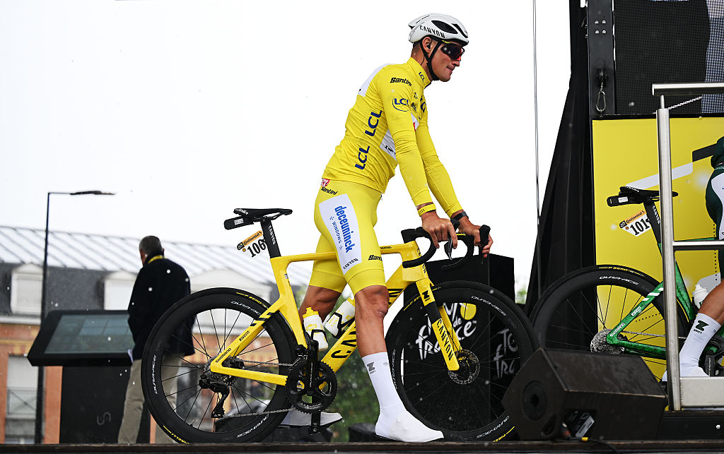 MDVP on a yellow canyon at the 2025 Tour de France