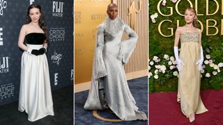 Mikey Madison, Cynthia Erivo, and Ariana Grande wearing vintage throughout awards season