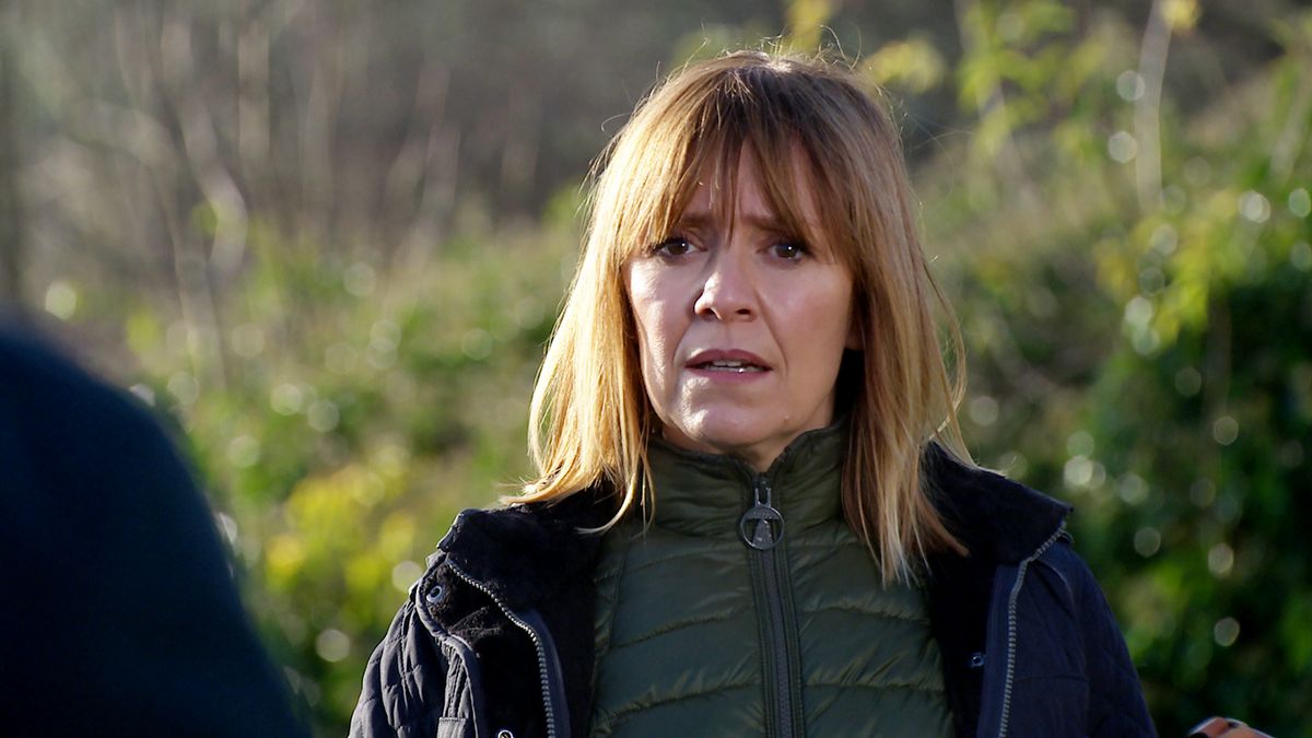 Rhona Goskirk is stunned to see her ex&#039;s son, Marcus, in the village.