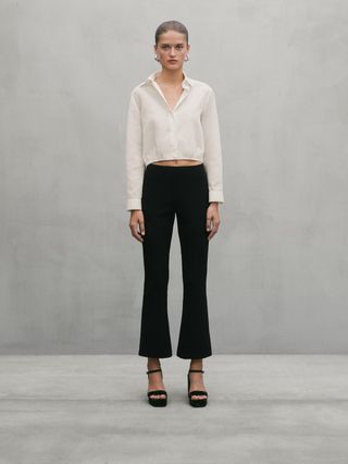 Massimo Dutti, Cropped Flared Trousers