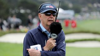 Ken Brown broadcasting during the 2019 US Open