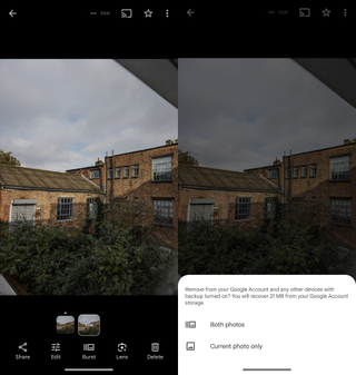 Screenshots of the Google Pixel Camera app