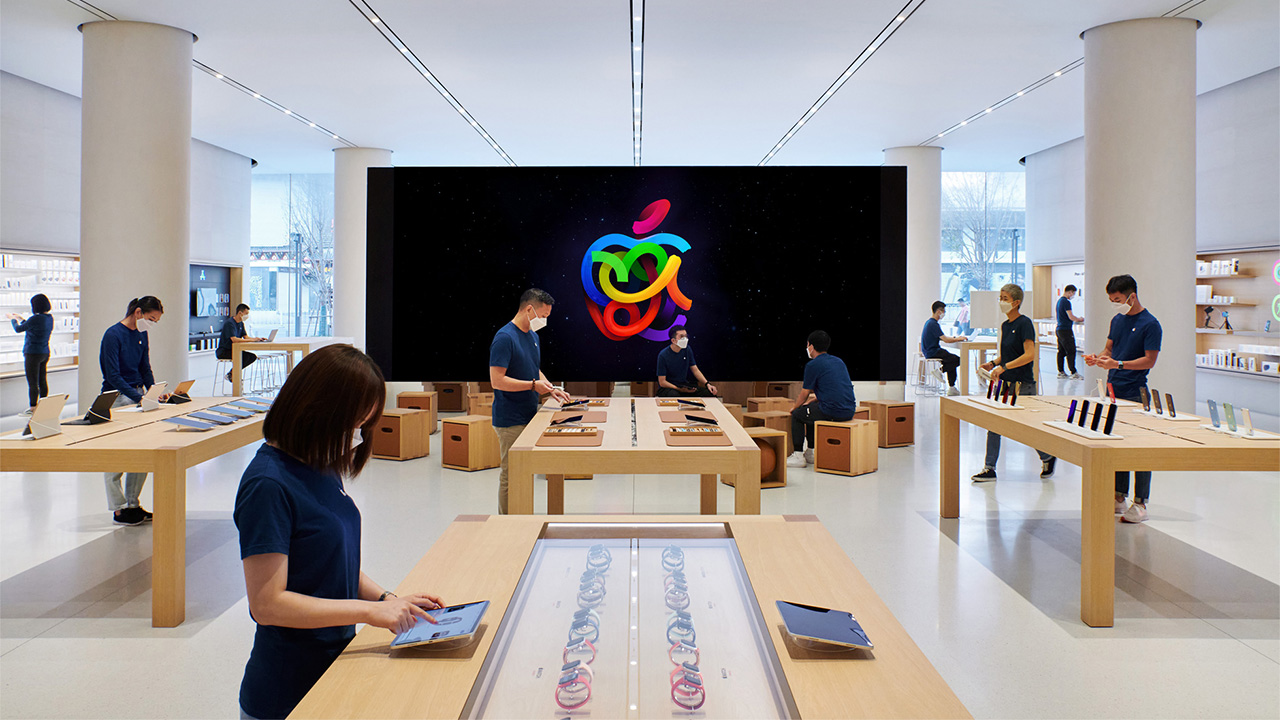 Der im September 2021 eröffnete Apple Store in Changsha
