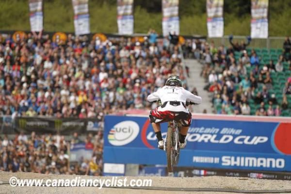 Tracy Moseley (Trek World Racing) on her way to winning in Fort William