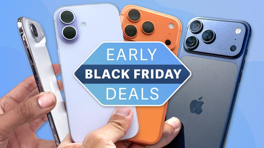 iPhone Air, iPhone 17,. iPhone 17 Pro and iPhone 17 Pro Max on a blue background with an Early Black Friday Deals badge