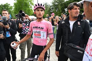 Isaac Del Toro after a chaotic stage 14 at the Giro d'Italia