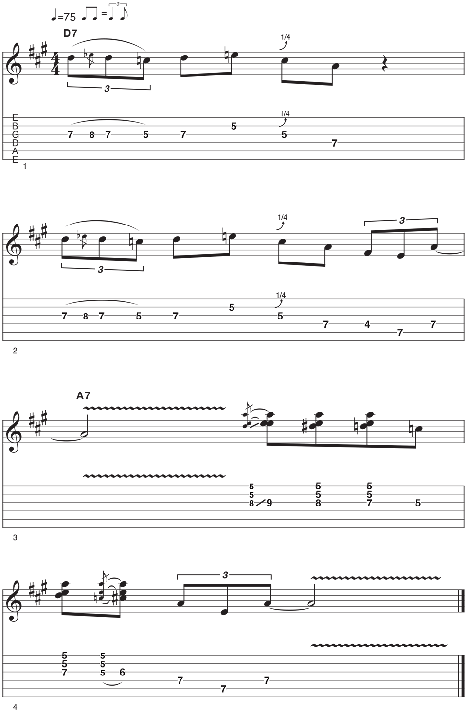 Blues Phrase Example
