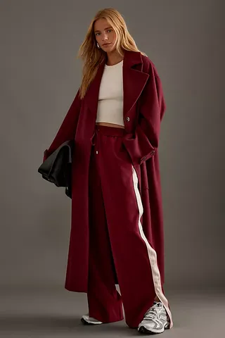 By Anthropologie Wool-Blend Oversized Coat