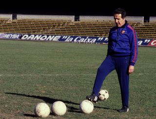 Helenio Herrera at Barcelona in 1958.