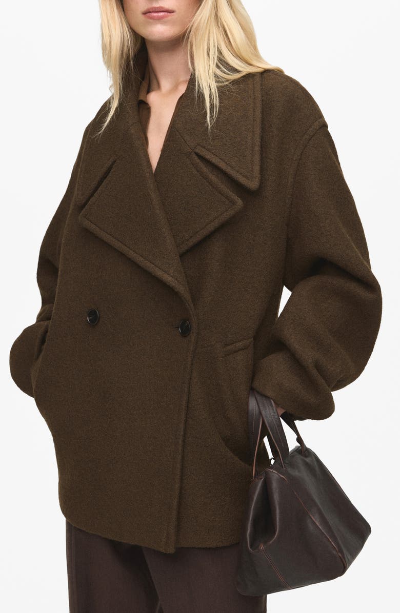 Oversize Wool Blend Coat