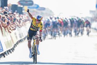 Wout van Aert wins stage five of the Tour of Britain in Felixstowe
