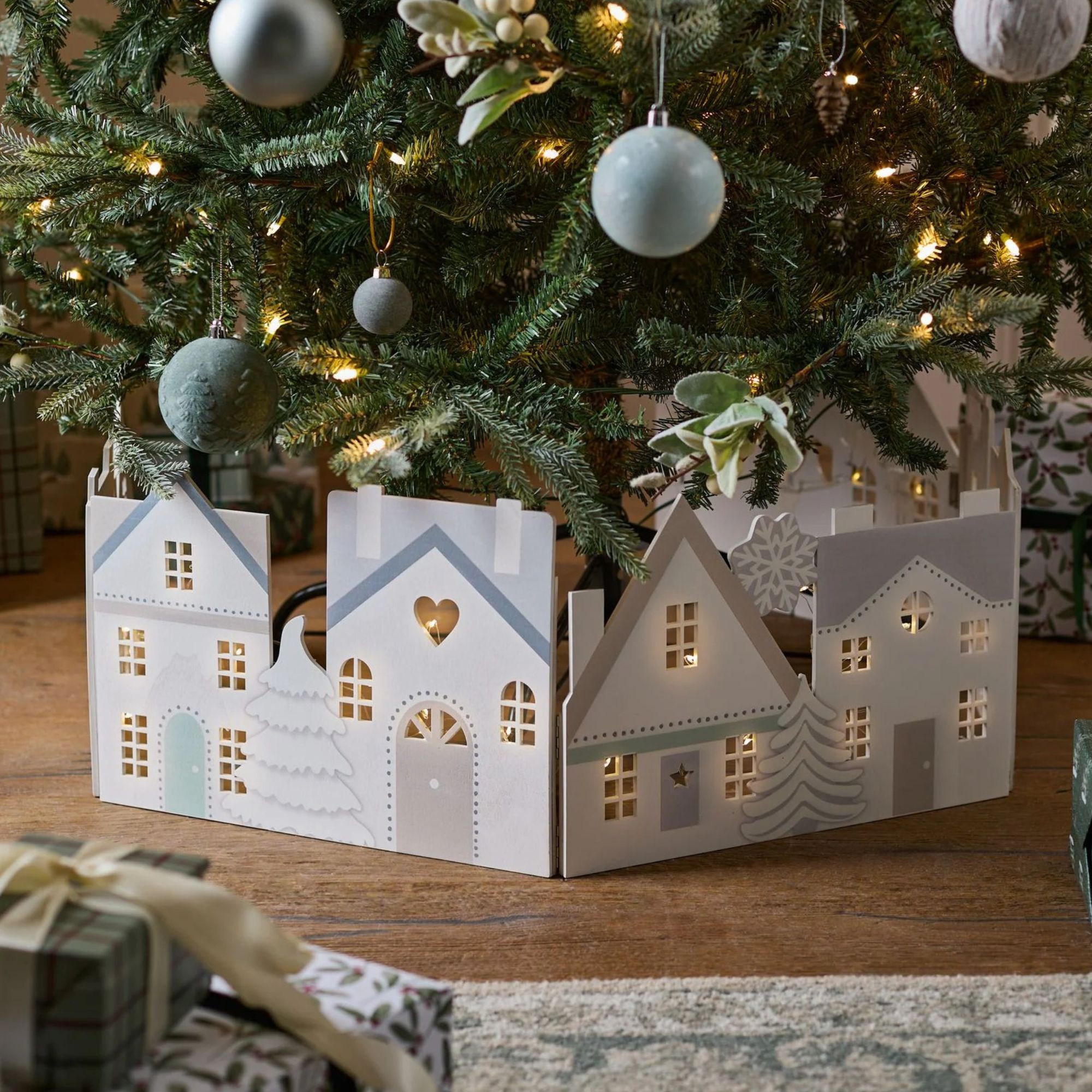 light up village skirt 