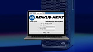 A new Renkus-Heinz plug-in displayed on a laptop computer. 