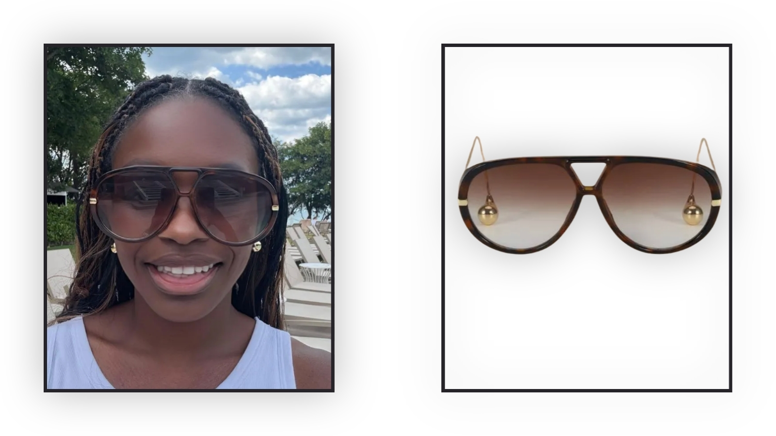 Woman wearing sunglasses