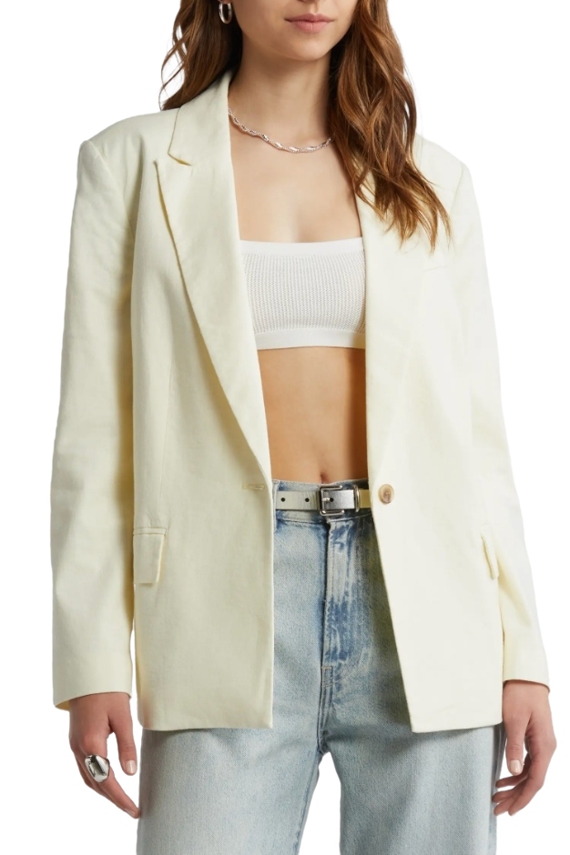 Linen mix blazer