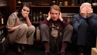 Mabel (played by Selena Gomez), Oliver (Martin Short) and Charles (Steve Martin) return in "Only Murders in the Building" season 5