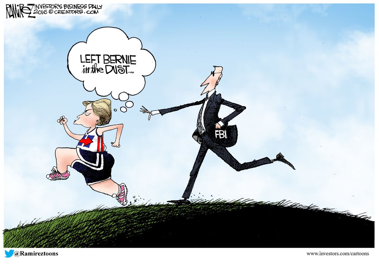 Political Cartoon U.S. Hillary 2016