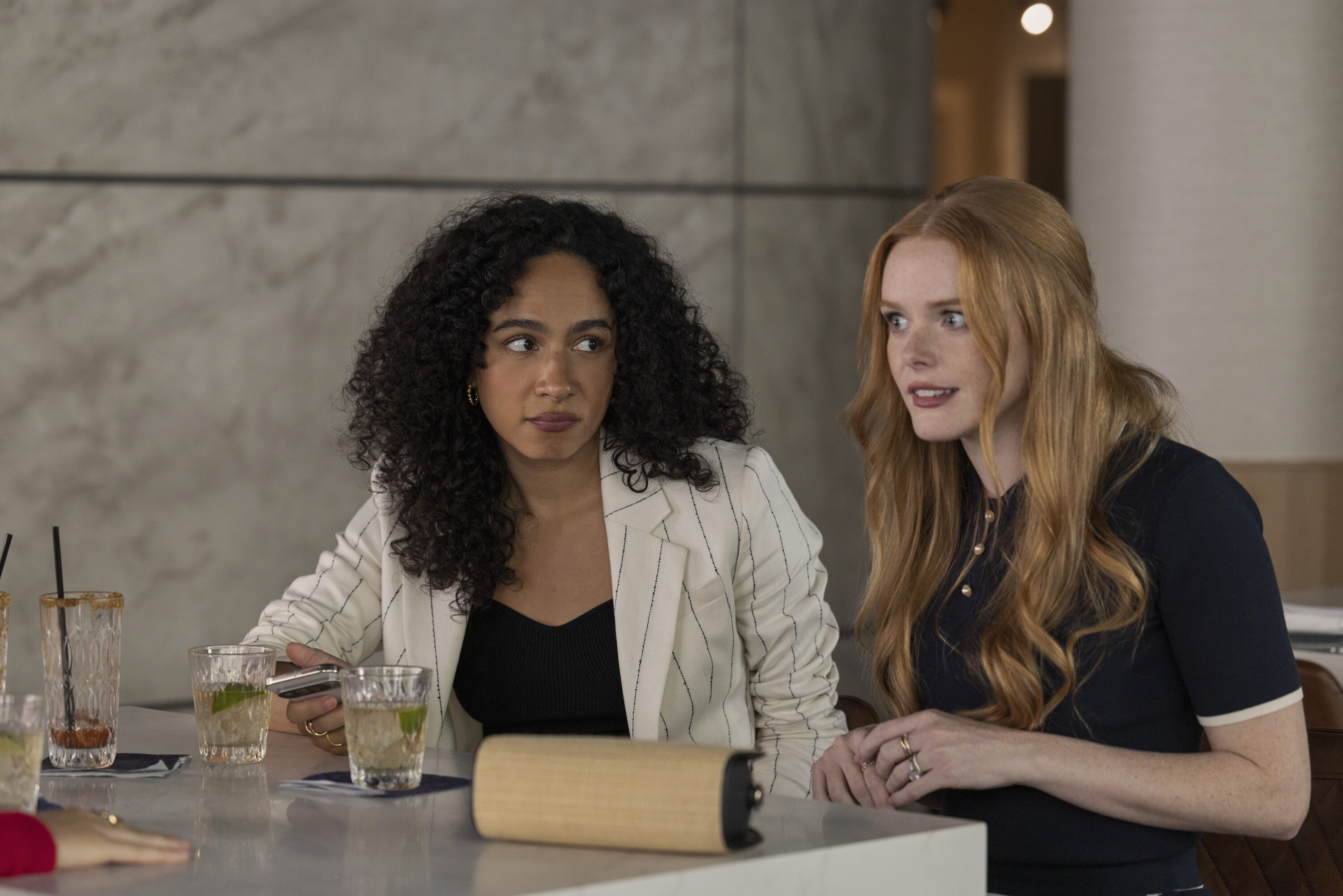 Aurora Perrineau as Chantal and Abigail Cowen as Delilah in 'Every Year After.'