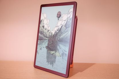 The Kindle Scribe Colorsoft during Amazon's product event in New York, US,