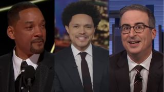 Will Smith Oscars acceptance speech, Trevor Noah on The Daily Show and John Oliver on Last Week Tonight